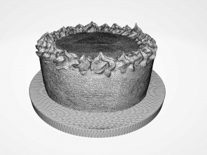 Chocolate Buttercream Cake 3D Model