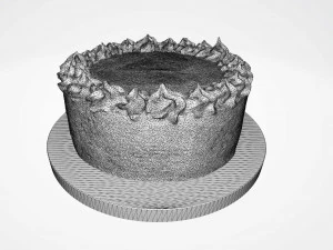 Chocolate Buttercream Cake 3D Model