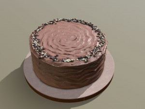 Chocolate Buttercream Sprinkles Cake 3Dモデル