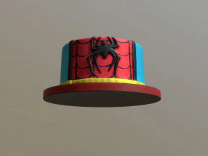 Super Heroes Cake 3D Model