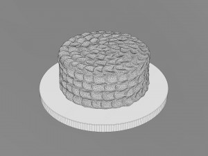 Rainbow Buttercream Cake Modelo 3D