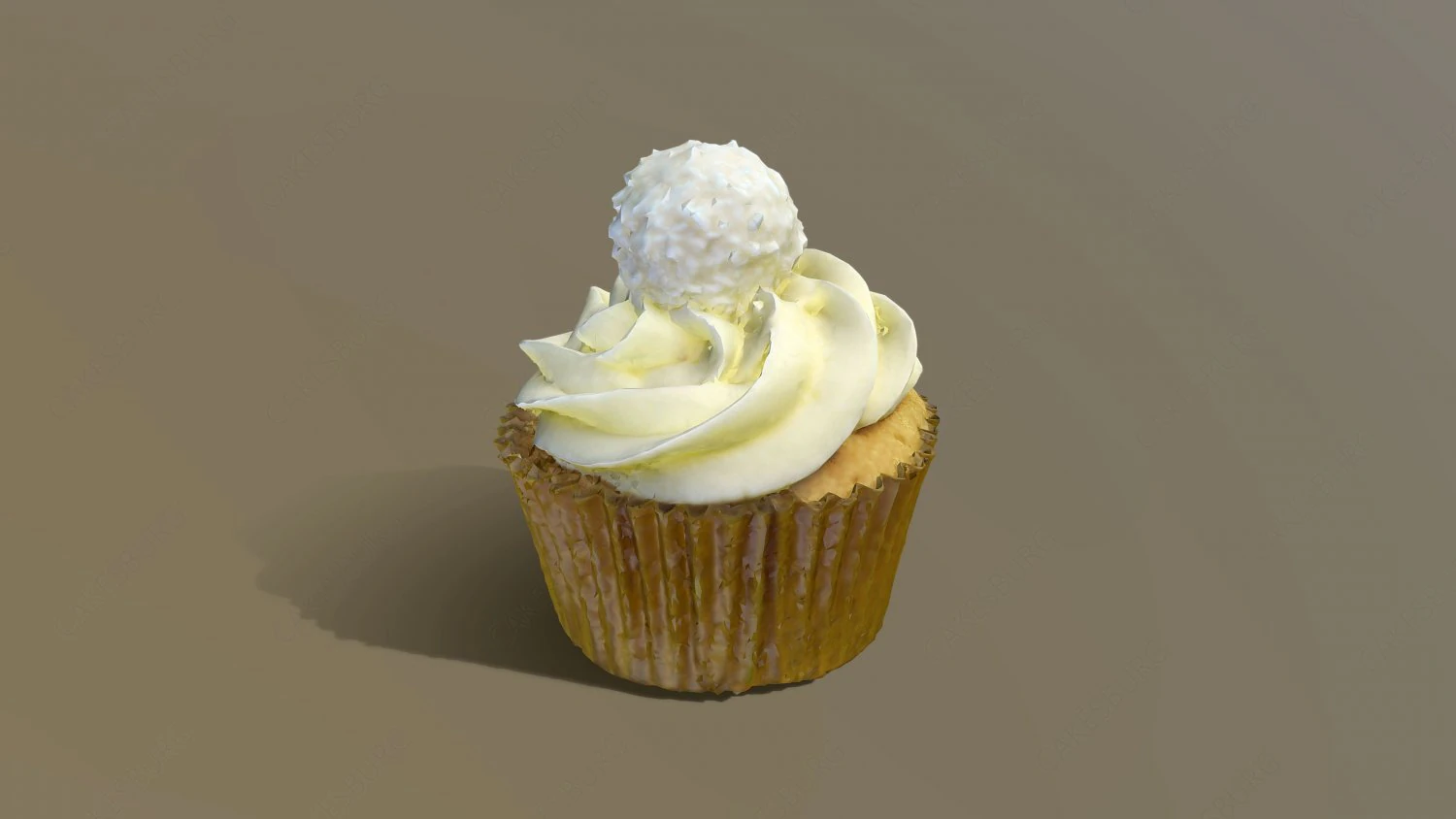 Ferrero Raffaello Cupcake 3D Model .c4d .max .obj .3ds .fbx .stl .blend