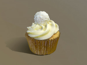 Ferrero Raffaello Cupcake 3D Model