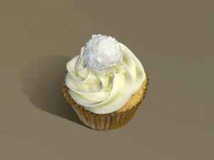 Ferrero Raffaello Cupcake 3D Model