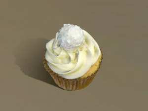 Ferrero Raffaello Cupcake 3D Model