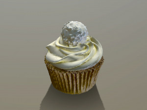 Ferrero Raffaello Cupcake 3D Model