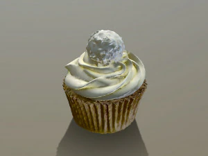 Ferrero Raffaello Cupcake 3D Model