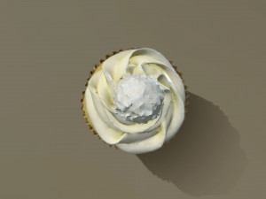 Ferrero Raffaello Cupcake 3D Model