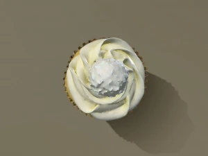 Ferrero Raffaello Cupcake 3D Model