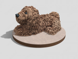 Cockapoo Dog Cake Modelo 3D