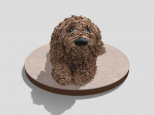 Cockapoo Dog Cake Modelo 3D