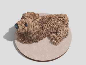 Cockapoo Dog Cake Modelo 3D