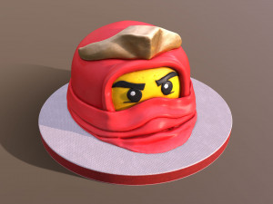 Ninja Head Cake 3D Model
