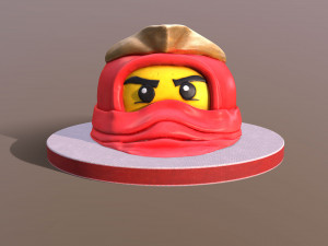 Ninja Head Cake 3D Model