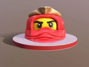 Ninja Head Cake 3D Model