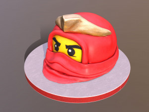 Ninja Head Cake 3D Model