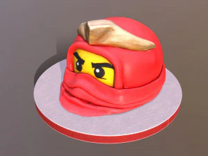 Ninja Head Cake 3D Model