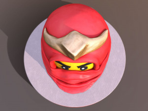 Ninja Head Cake 3D Model