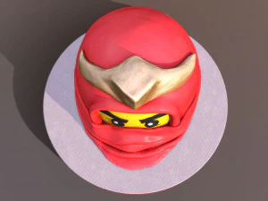 Ninja Head Cake 3D Model