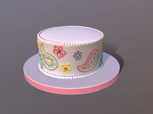 Paisley Cake 3D Model