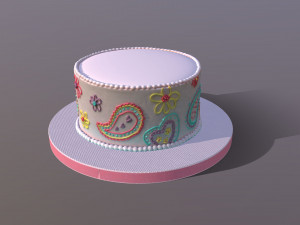 Paisley Cake 3D Model