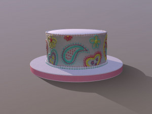 Paisley Cake 3D Model