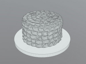 Frozen Buttercream Cake 3D Model