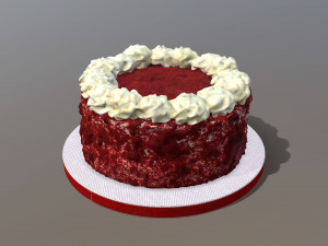 Red Velvet Cake 3D Model