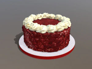 Red Velvet Cake 3D Model