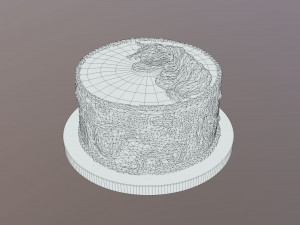 Unicorn Paisley Cake 3D Model