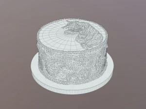 Unicorn Paisley Cake 3D Model