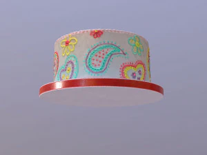 Unicorn Paisley Cake 3D Model