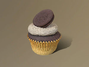 Cupcake con biscotti Oreo Modello 3D