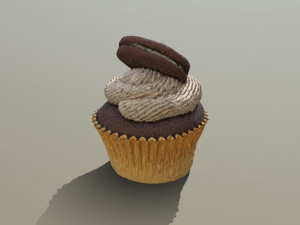 Oreo Cookie Cupcake 3D Model