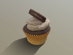 Oreo Cookie Cupcake 3D Model