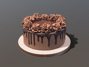 Chocolate Gateau 3D Model