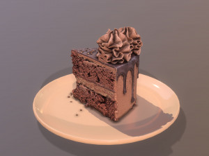 A Slice Of Chocolate Gateau Modelo 3D