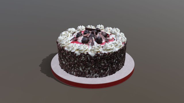 Black Forest Gateau Modelo 3D .c4d .max .obj .3ds .fbx .stl .blend 