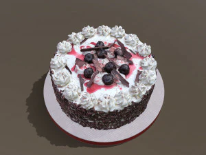 Bolo Floresta Negra Modelo 3D