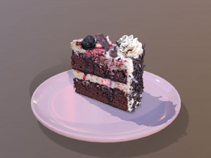 A Slice Of Black Forest Gateau Modelo 3D