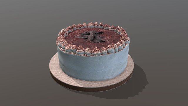 Tiramisu Cake 3D Модель .c4d .max .obj .3ds .fbx .stl .blend 