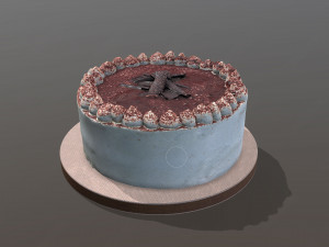 Tiramisu Cake 3D Model