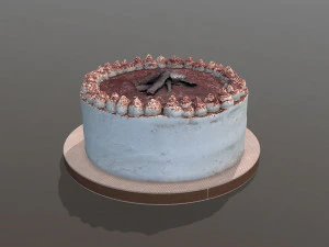 Tiramisu Cake 3D Model