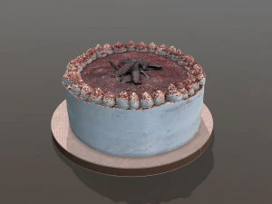 Tiramisu Cake 3D Model