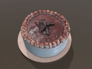 Tiramisu Cake 3D Модель
