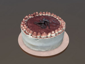 Tiramisu Cake 3D Модель