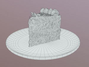 A Slice Of Tiramisu Cake Modelo 3D