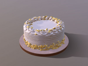 Lemon Drizzle Cake 3D Модель