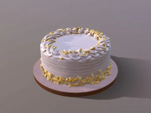 Lemon Drizzle Cake 3D Model