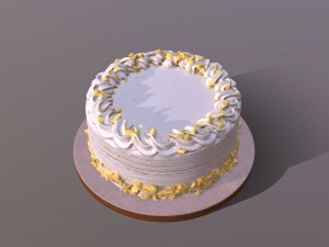 Lemon Drizzle Cake 3D Модель
